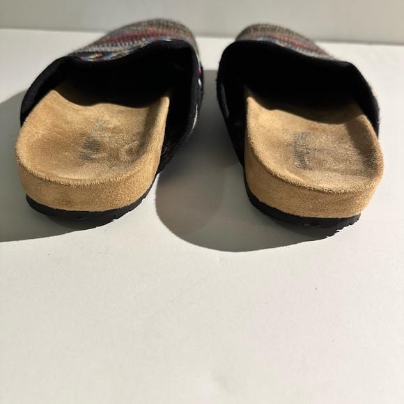 Striped Slide On Mule Clog Shoes / Hard Sole Slippers - Picture 6 of 12